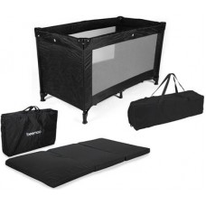 Beemoo Travel bed incl. Mattress, Black/Black