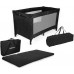 Beemoo Travel bed incl. Mattress, Black/Black