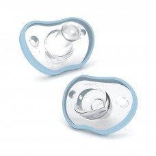 Flexy Pacifier Silicone 0-3 months 2-pack Light Blue