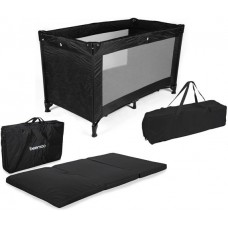 Beemoo Travel bed incl. Mattress, Black/Black