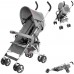 Stroller, super light and small, up to 14 kg, adjustable backrest, double, swiveling foam wheels