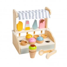 Kid'oh Wooden toy ice cream shop with accessories