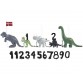 Kids By Friis Birthday train Dinosaur with 11 figures