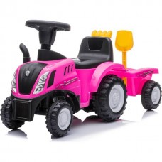 New Holland T7 Walking Tractor with Trailer and Tools, Pink