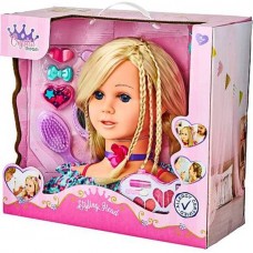 MAKE-UP AND HAIRDRESSING HEAD WITH AC COSMETICS AND HAIR ACCESSORIES - BLONDE