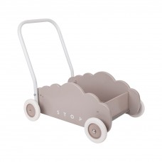 STOY 100% FSC Cloud Learn to Walk Stroller Taupe