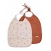 Bib with ties 2-pack - Chestnuts