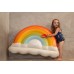 Colourful rainbow pool float