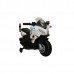 Electric-powered Azeno Police motorcycle for children, white