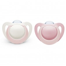 NUK Silicone Pacifier 2-pack  Rose/White