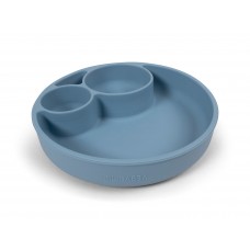 Silicone divided plate - Powder Blue