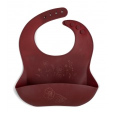 Silicone bib with print - Baked apple