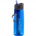 Gå 0,65L vandflaske med filterblå