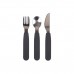Silicone cutlery set - Stone Grey