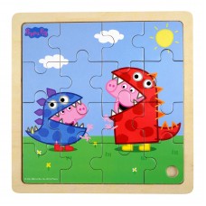 Peppa Pig - Wooden Puzzle - Dino DressUp