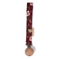Pacifier holder with velcro closure - Fall Flowers