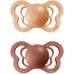 Bibs Couture Pacifier - Size 2 - 2-pack - Anatomical - Peach/Woodchuck