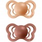 Bibs Couture Pacifier - Size 2 - 2-pack - Anatomical - Peach/Woodchuck