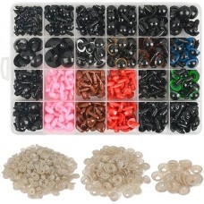 Safety eyes, safety noses and locking rings, in total approx. 560 pcs. for DIY & hobby work